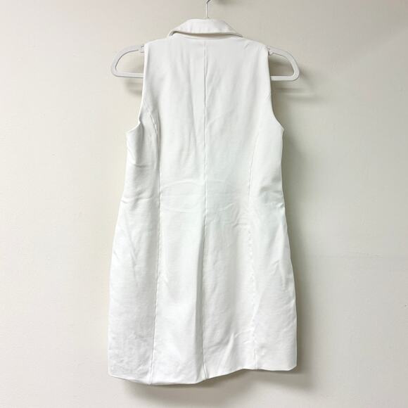 Spanx Notch Lapel Single Breasted The Perfect Vest Dress Powder Women's Size S - Picture 4 of 7